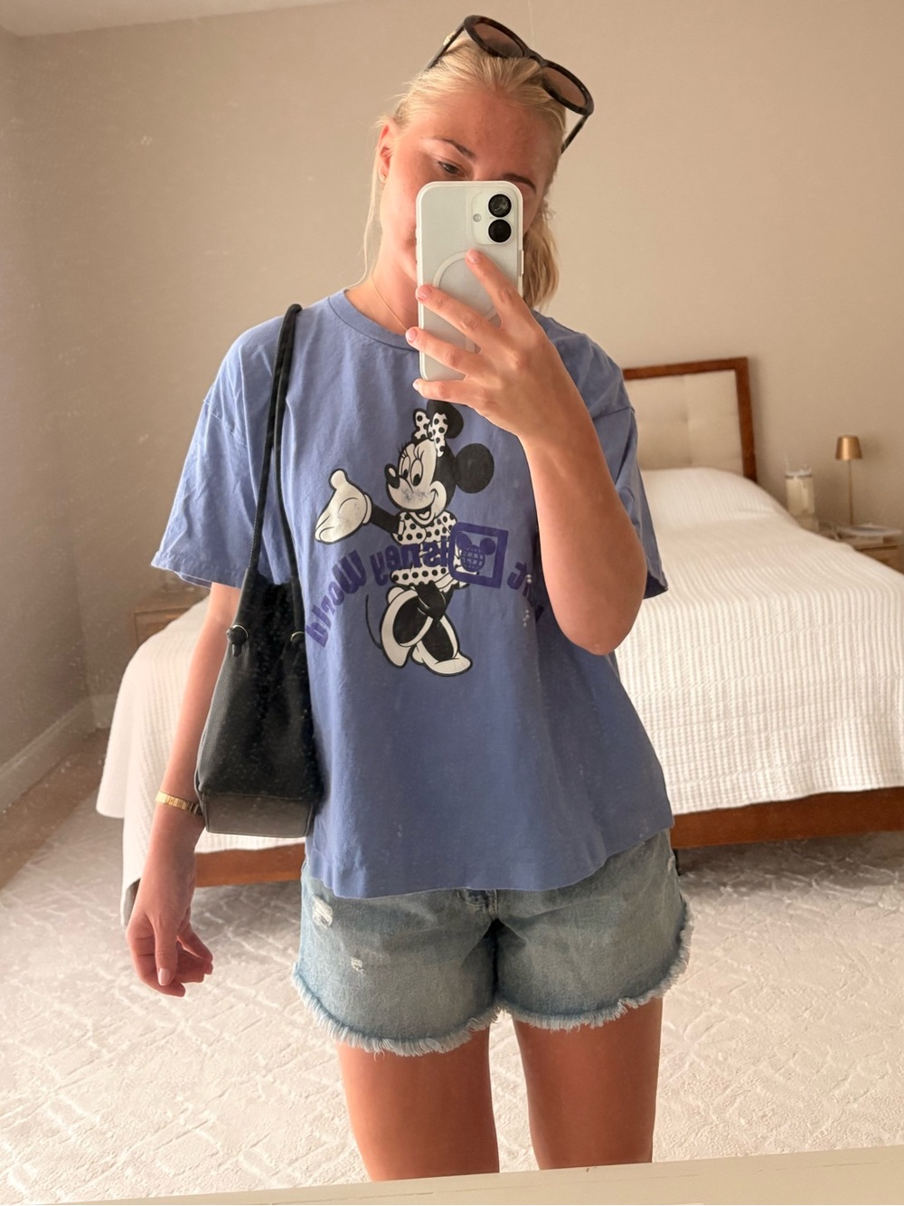 Minnie mouse Disney cropped oversized t shirt